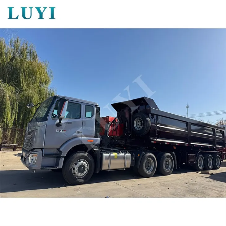 3-oś U-typu Hydrauliczna naczepa wywrotka-z wywrotką