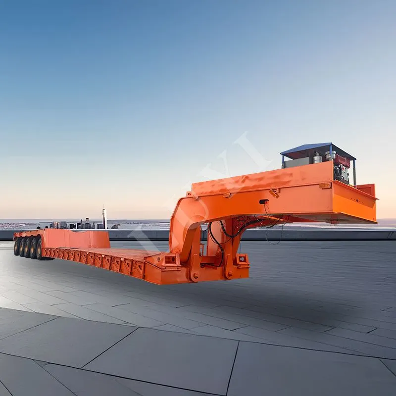 5-ośowa naczepa typu lowboy z odłączaną gęsią szyją