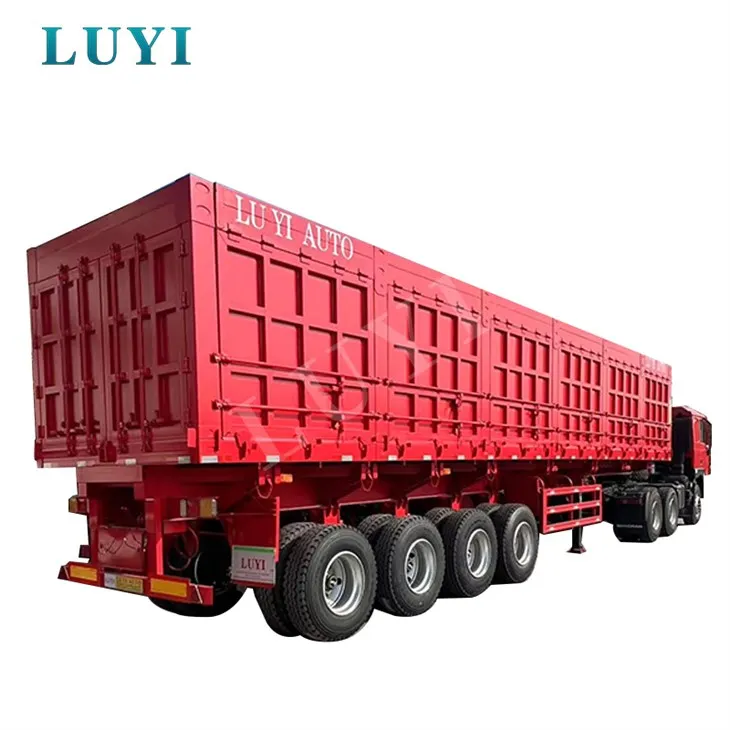 4-osiowa naczepa z wywrotką boczną do budowy i górnictwa