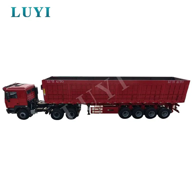 Naczepa wywrotka o dużej wytrzymałości w kolorze czerwonym