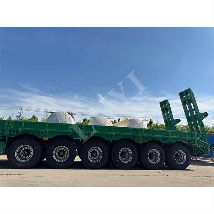 Wysokiej jakości 6-osiowy kontenerowiec z przyczepą płaską